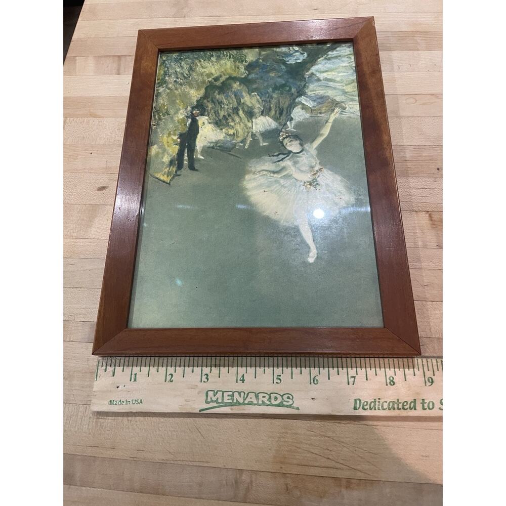 EDGAR DEGAS BALLERINAS SET OF TWO VINTAGE FRAMED ART PRINTS - Picture 13 of 13